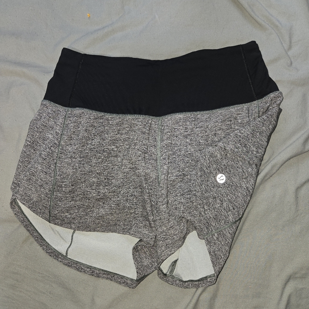 Women's Black and Gray Lululemon 4-inch Speed-ups